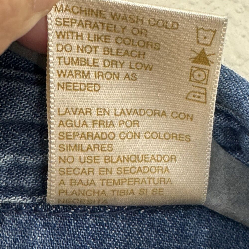 Bobby Brooks Shirt Womens Size XL Embroidered Christmas Holly Denim FLAW - Picture 9 of 9